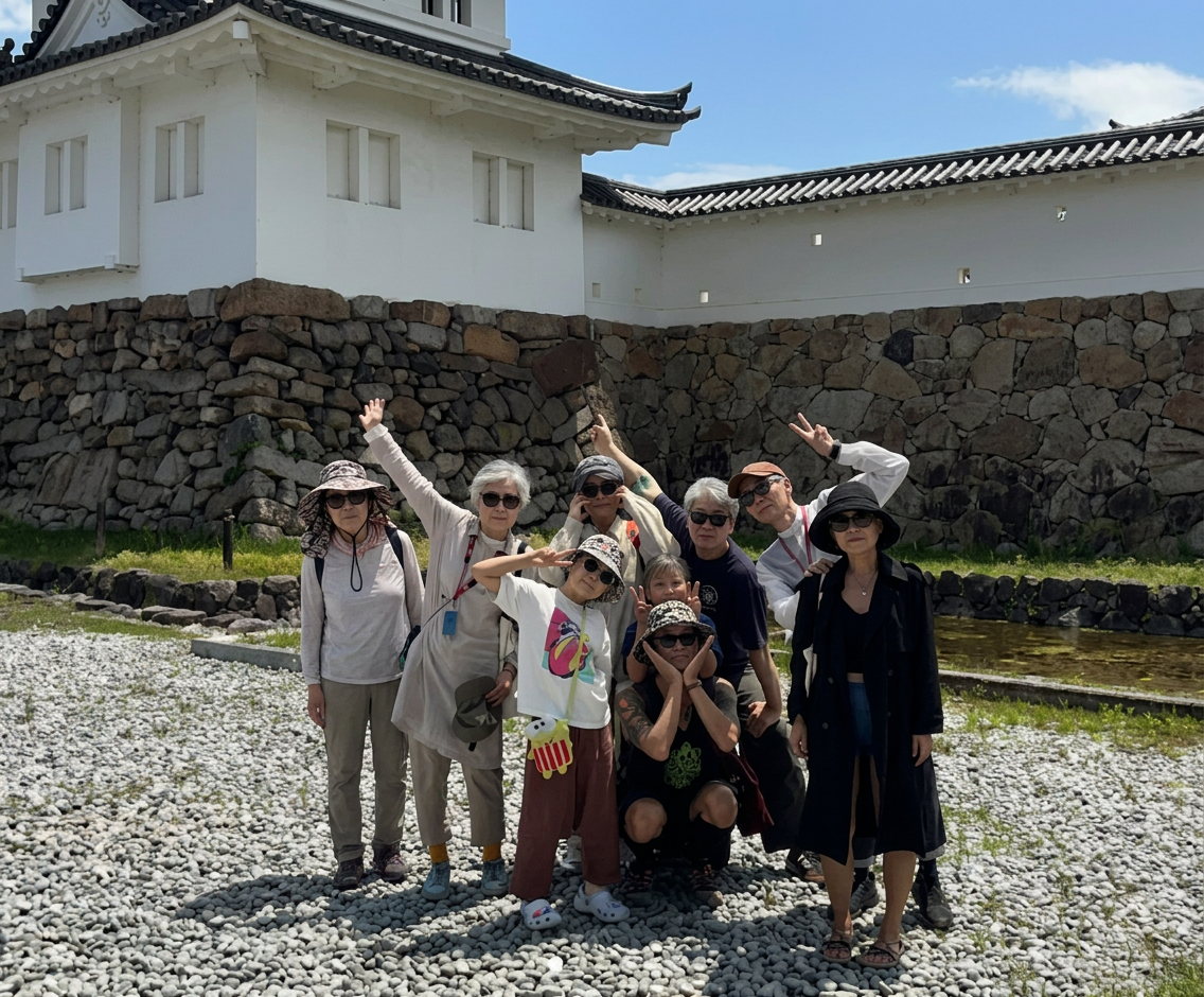 🏯 일본 기항지 단체샷 — 모두 함께 즐거운 한 컷